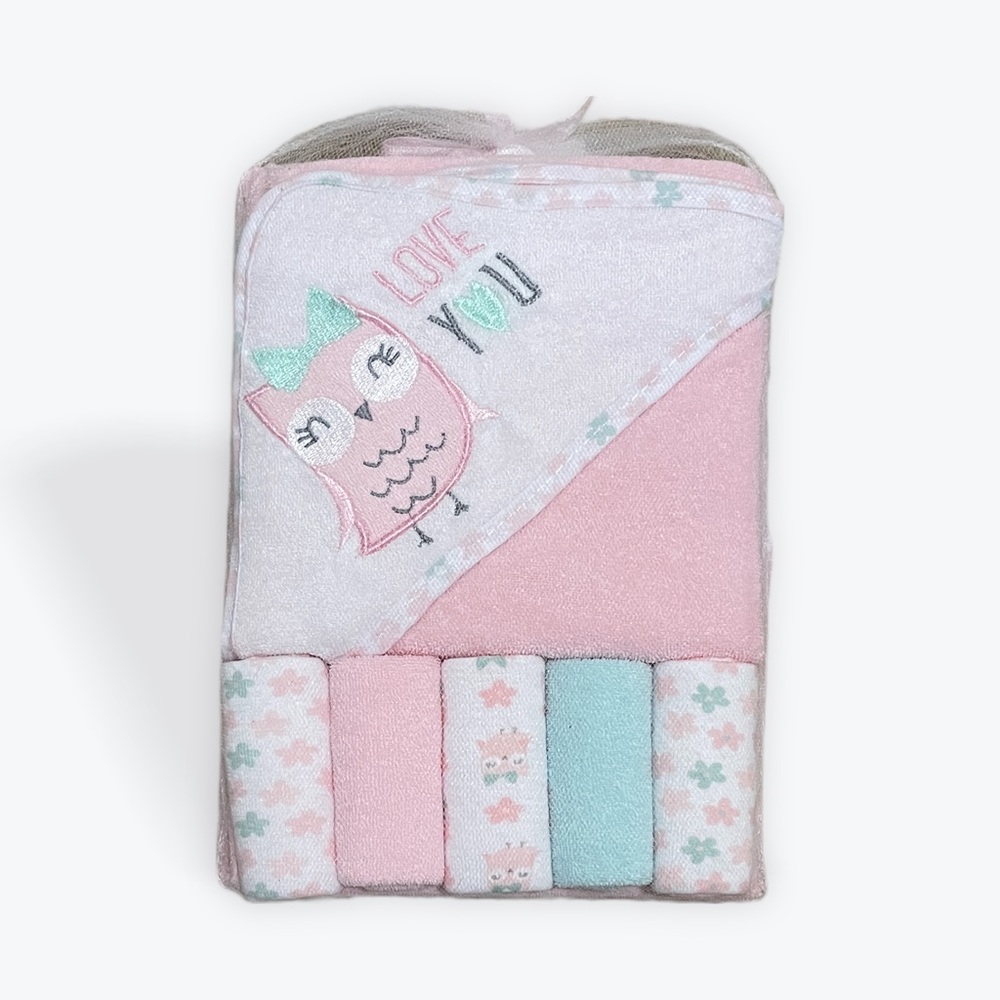 Baby Gear Hooded towel and Washcloth set